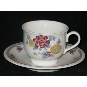 Noritake Kashmir Teacup Cup &‎ Saucer Set Versatone